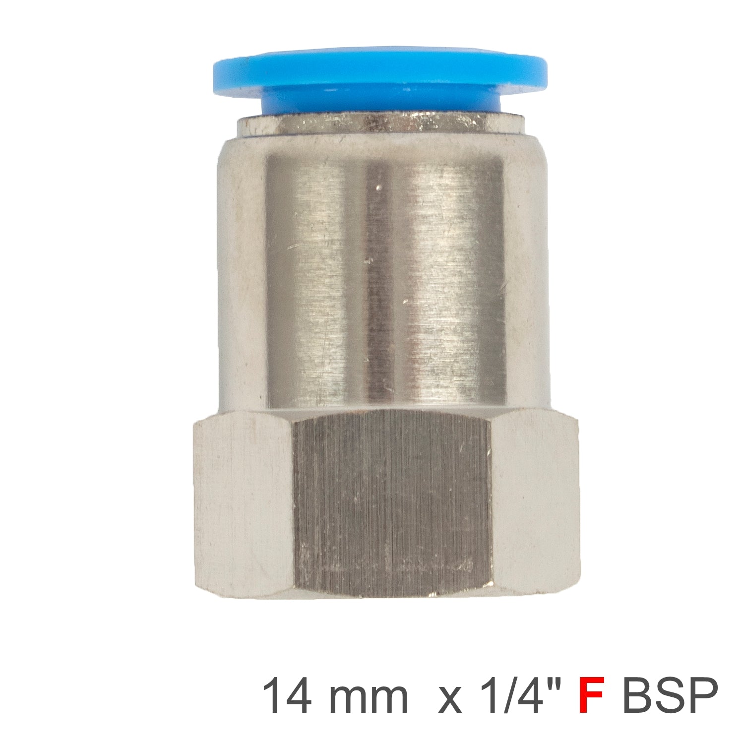 Pu Hose Fitting Straight Stud 14 Mm 1/4 F