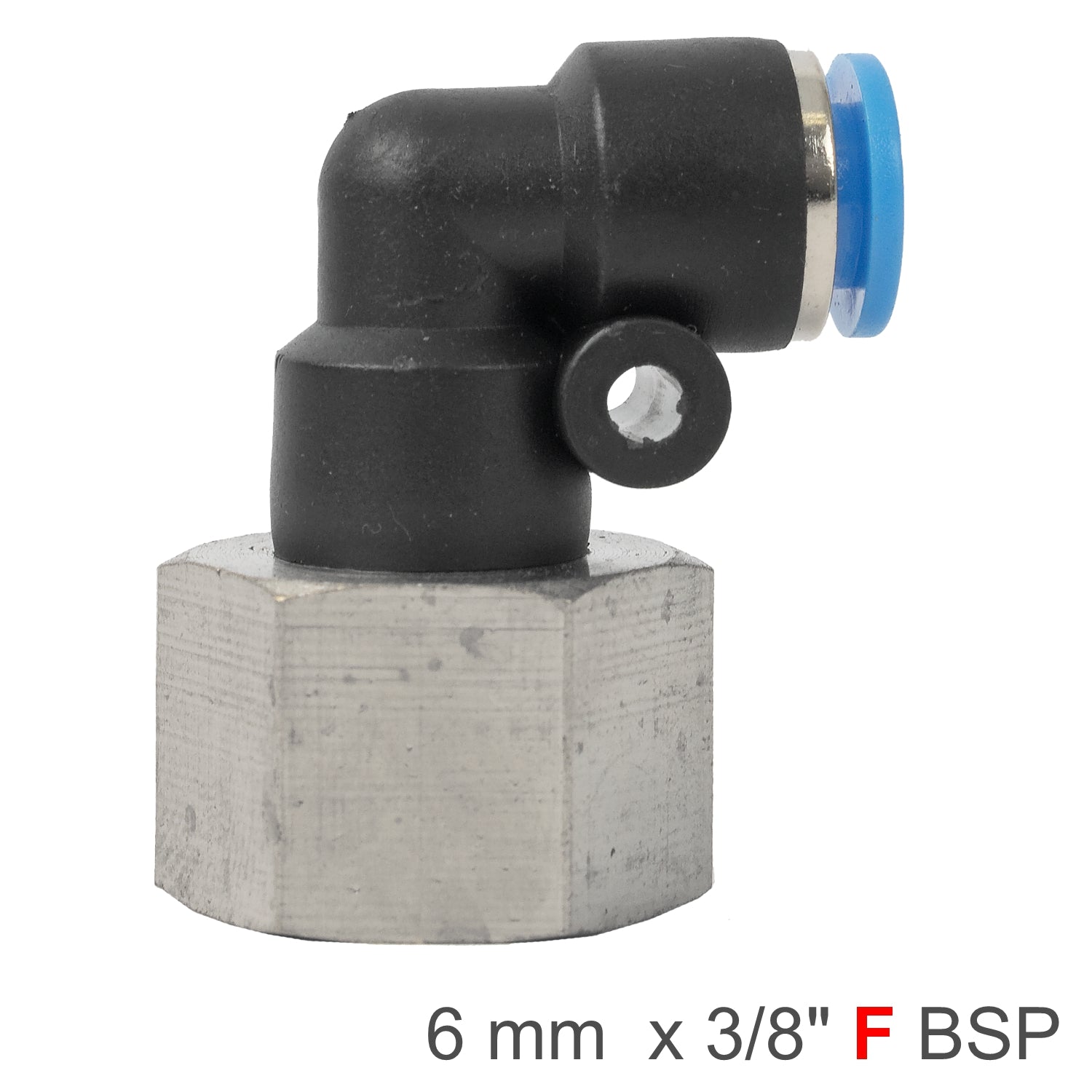 Pu Hose Fitting Elbow 6 Mm 3/8 F