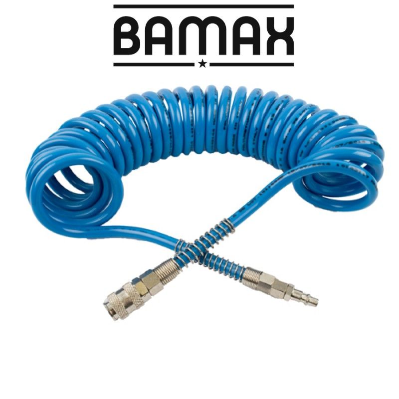 Spiral Polyp Hose Blue 8 Mmx12 Mmx12 M With Quick Couplers Bx15 Pu12 8