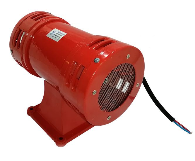 Siren Motor Metal 220 Vac Ip55 Red Sr Ms490