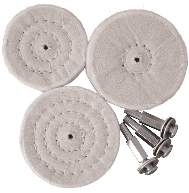 3 Pce White Buff Set All Portable Drills