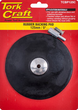 Backing Pad Rubber 125 Mm W/Arbor