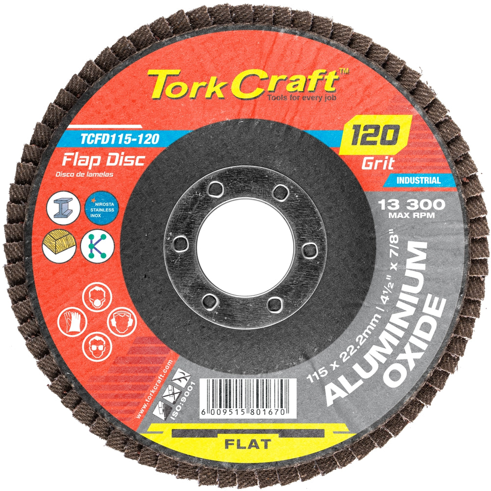 Flap Sanding Disc 115 Mm 120 Grit A/O