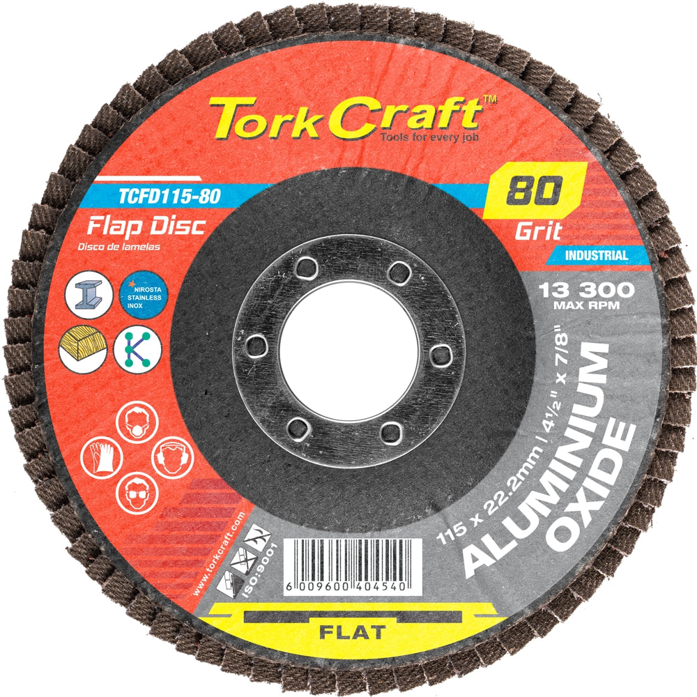 Flap Sanding Disc 115 Mm 80 Grit A/O