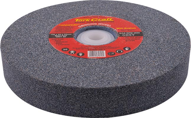 Grinding Wheel 150 X25 X32 Mm Bore Fine 60 Gr W/Bushes For Bench Grinder