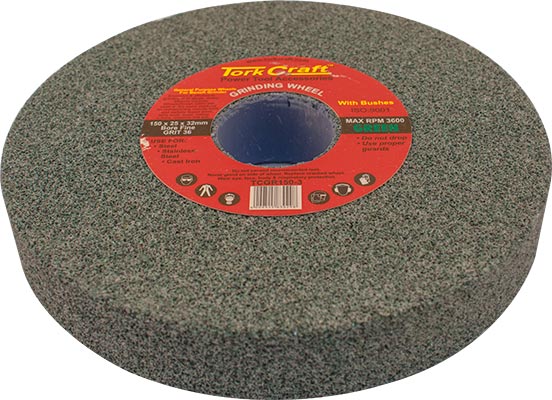 Grinding Wheel 150 X25 X32 Mm Bore Coarse 36 Gr W/Bushes For B/G Green