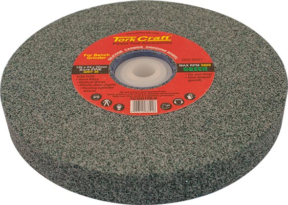 Grinding Wheel 150 X20 X32 Mm Green Coarse 36 Gr W/Bushes For Bench Grin