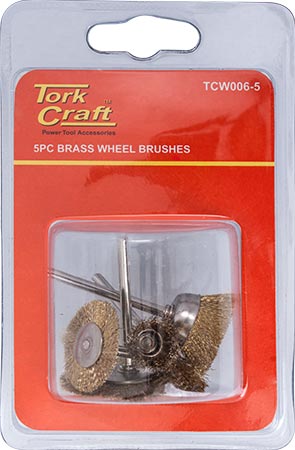 Wire Brushes Mini 5 Pc Brass 3.2mm Shaft Assorted Shapes