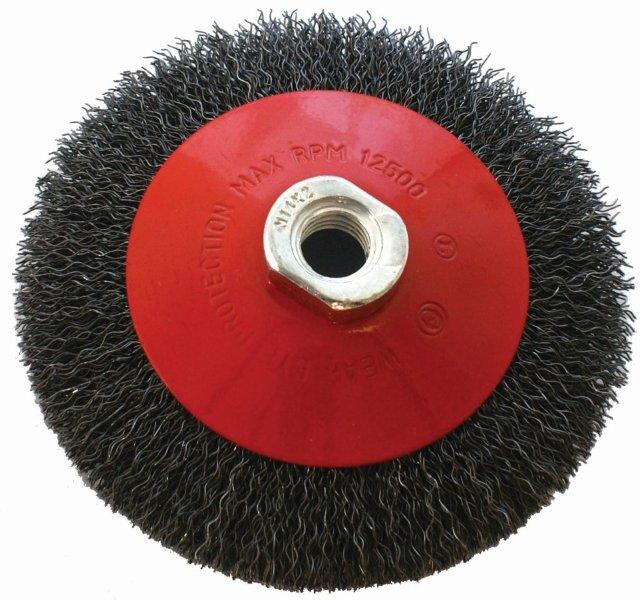 Wire Cup Brush Crimped Bevel Plain 115 Mmxm14 Blister