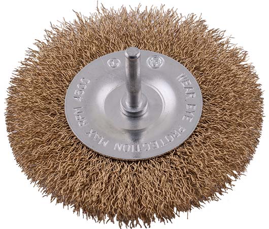 Wire Wheel Brush 100 Mm X 6 Mm Shaft Blister