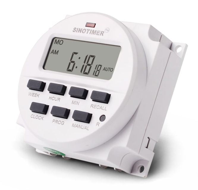 220 Vac Digital Weekly Programmable Timer 15 A 60x60x32mm Tm618 N 2 220 Vac