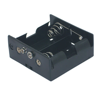 Battery Holder 2x S=D Clip Bk = Bh 121 1 B