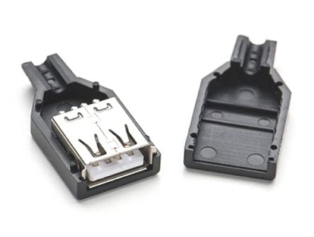 Rewireable Usb A Socket In Black Housing 180386