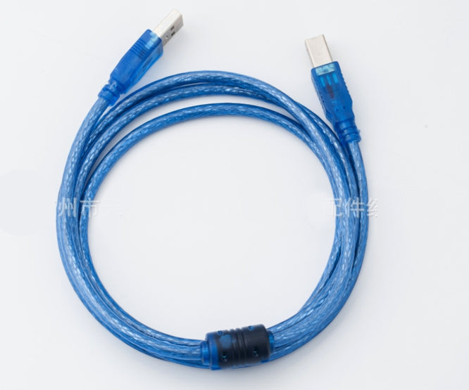 Lead Usb A Plug To B Plug 1.5m Clear Blue X 45001