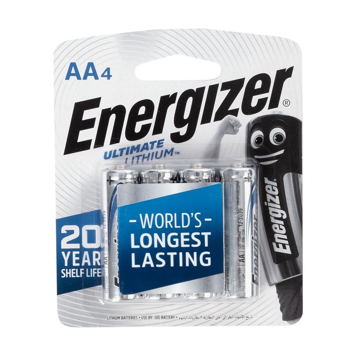 Energizer Ultimate Lithium: Aa 4 Pack (Moq6)