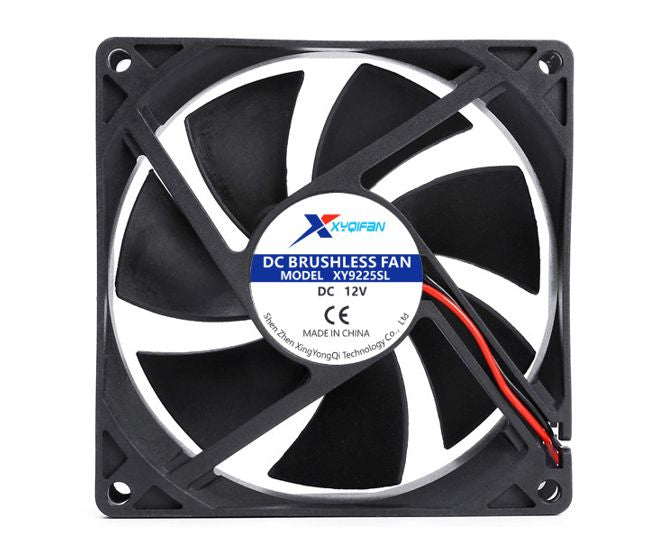 12 V Axial Fan 92sqx25mm Sleeve 60 Cfm Leads Xy9225 S12 H