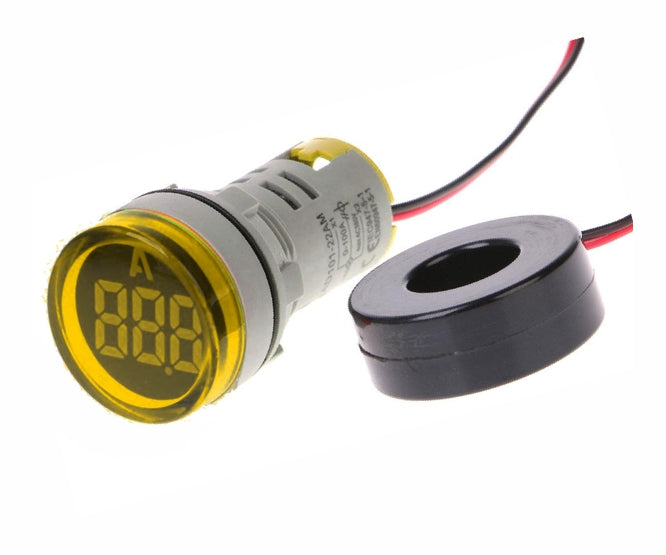 I-Ammeter Pilot Light Round Yellow 1 99 A Pl Ammeter RY