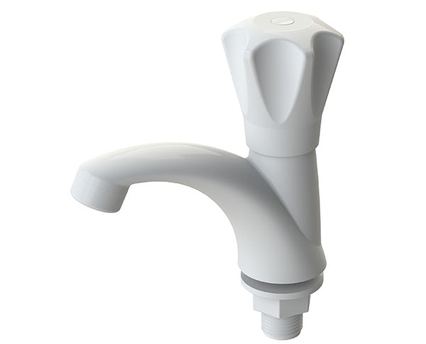 Pro Close Pillar Tap 15 Mm White