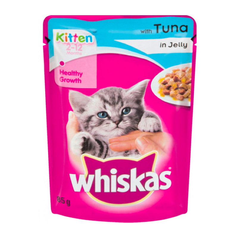 Whiskas Cat Food Pouch Kitten Beef In Gravy 85 G