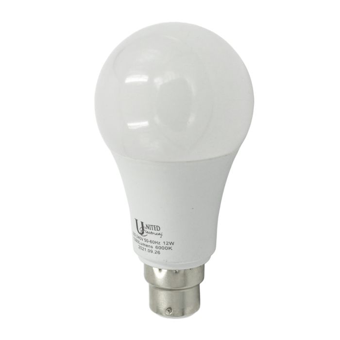 United Electrical Lamp Led A65 Cw B22 12 W