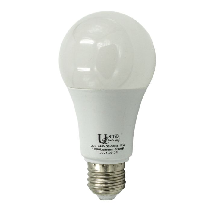 United Electrical Lamp Led A65 Cw E27 12 W