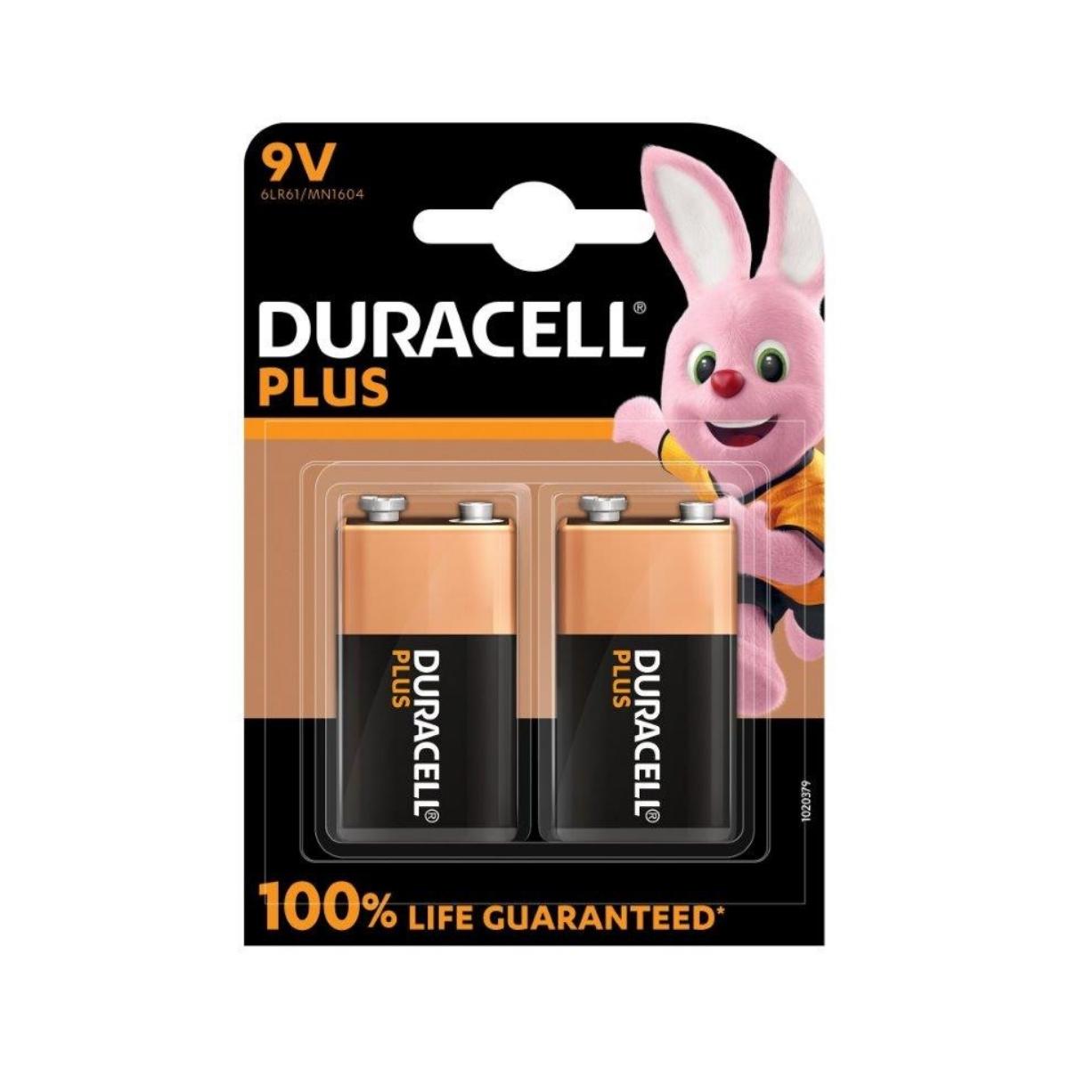 Duracell Battery Plus Alkaline 9 V 2 Pack