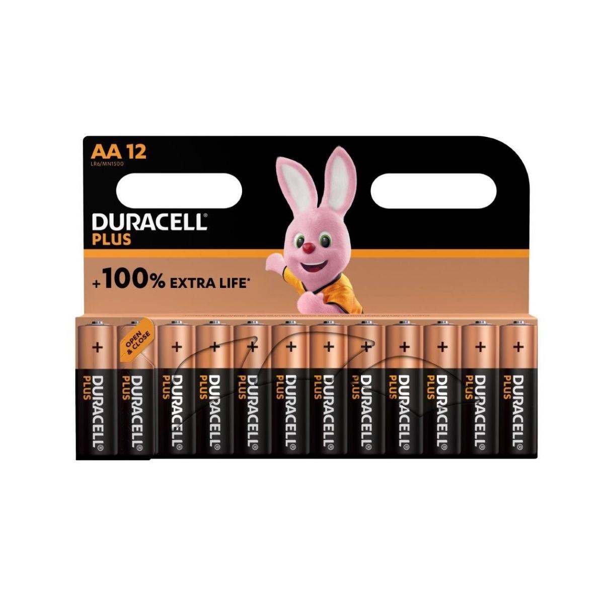 Duracell Battery Plus Alkaline Aa 12 Pack