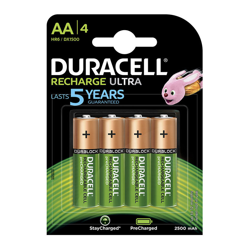 Duracell Battery Rechareable Aa 2500 Mah 4 Pack