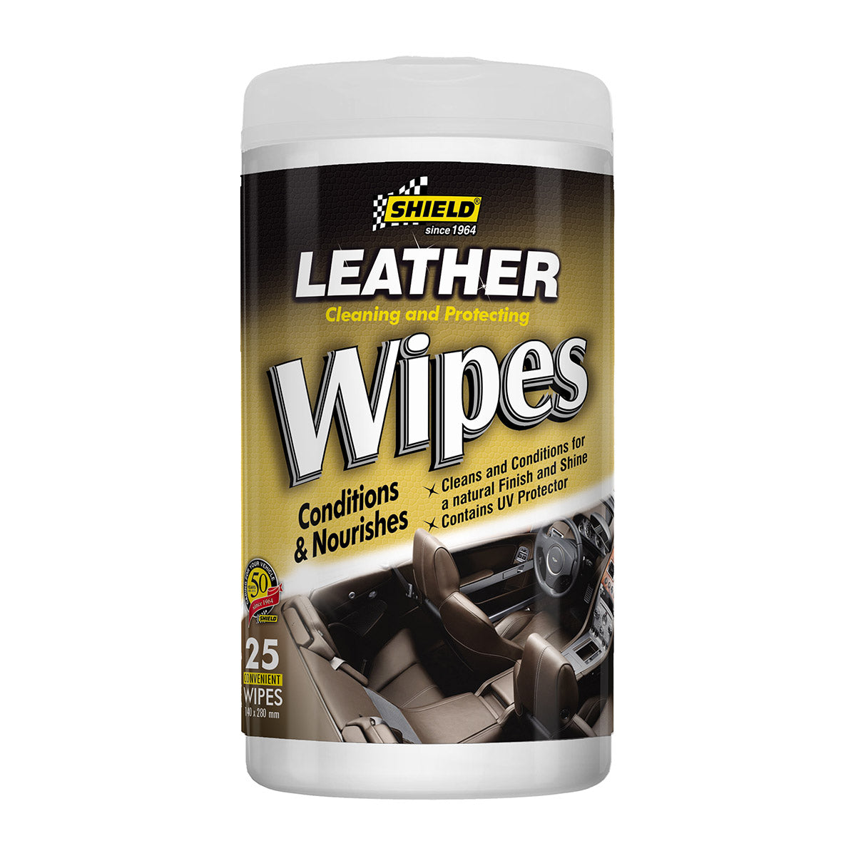 Shield Leather Care Wipes 25's