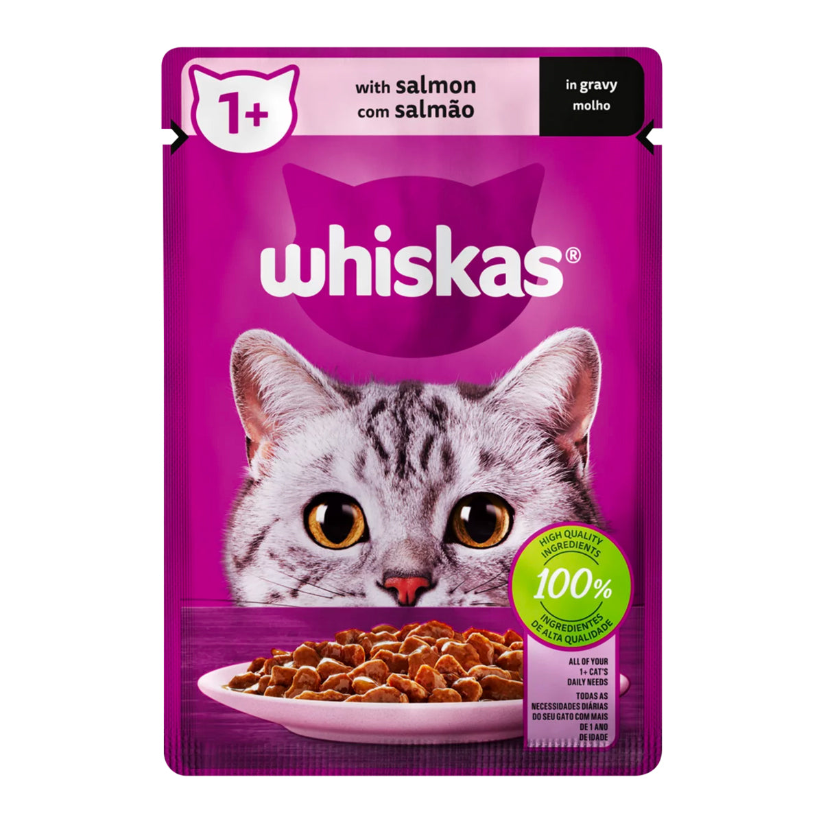 Whiskas Cat Food Pouch Salmon In Gravy 85 G