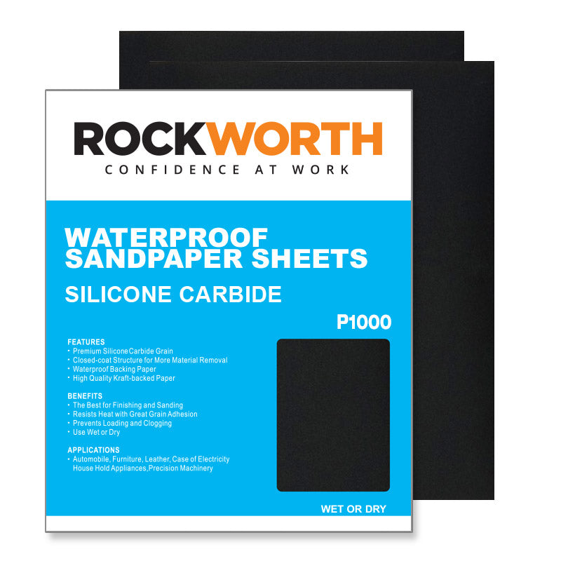 Rockworth Water Paper Sheets P1000 (50 Pack)