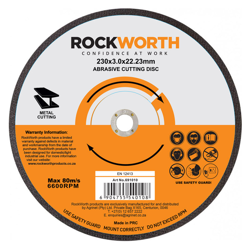 Rockworth Cutting Disc Steel 230 X3.0 Mm