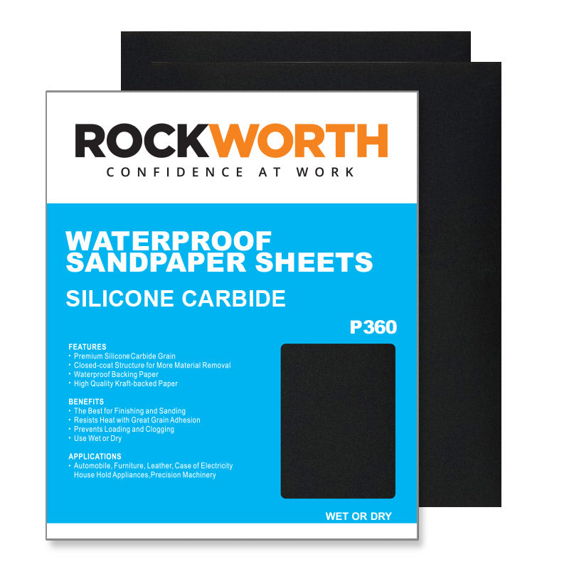 Rockworth Water Paper Sheets P360 (50 Pack)