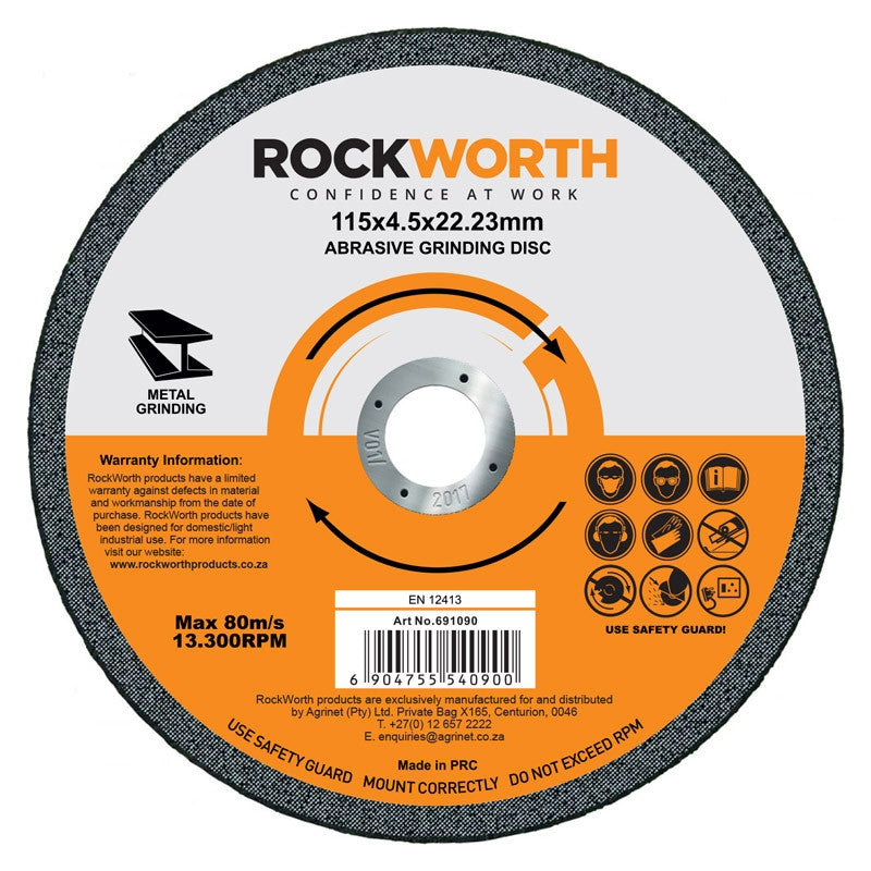 Rockworth Grinding Disc Steel 230 X6.0 Mm