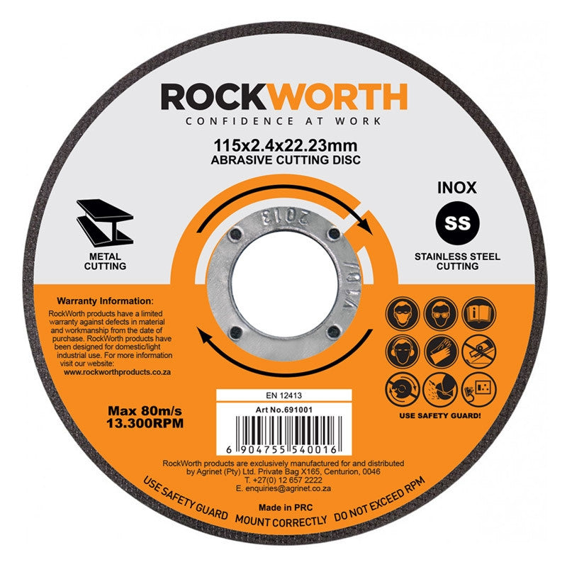 Rockworth Cutting Disc Steel 115 X3.0 Mm