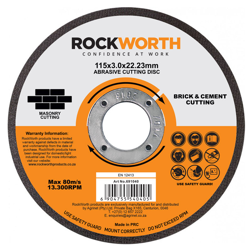 Rockworth Cutting Disc Masonry 115 X3.0 Mm